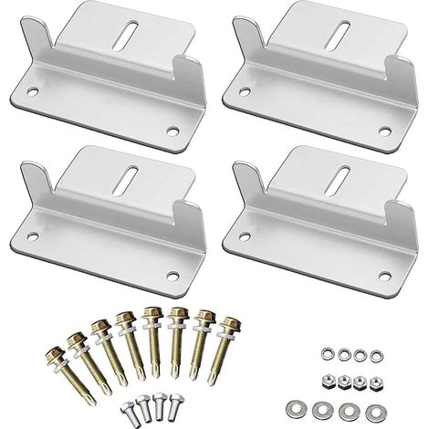 Supports en Z en Alliage d'aluminium pour Monter des Kits de Support de Montage de Panneau Solaire pour RV Boat Wall Caravans Yacht et Autres installations Hors réseau (1/5)