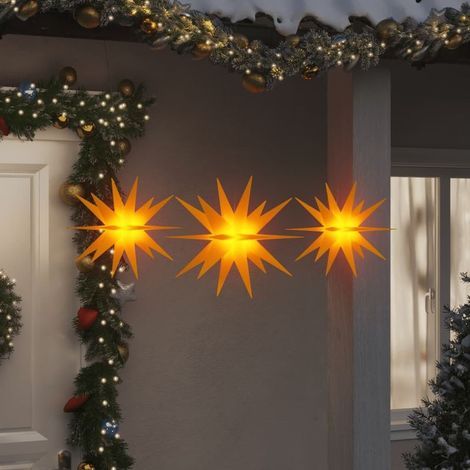 Weihnachtslichterkette mit LEDs, 3-teilig, faltbar, gelb (1/5)