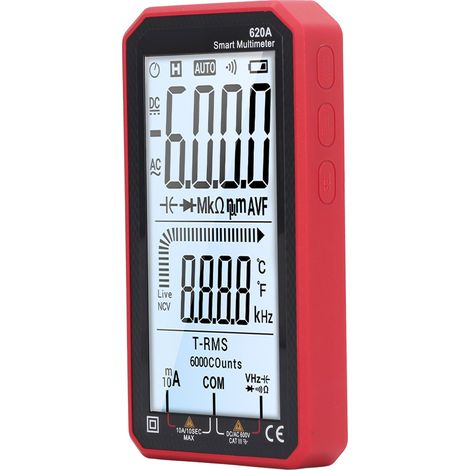Multimètre numérique 6000 points à sélection automatique de la gamme, testeur de tension NCV, mesureur de courant et de résistance (1/5)