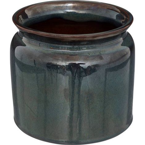 Pot en Céramique émaillée Bleu D 16,8 x H 15 cm - Atmosphera (1/3)
