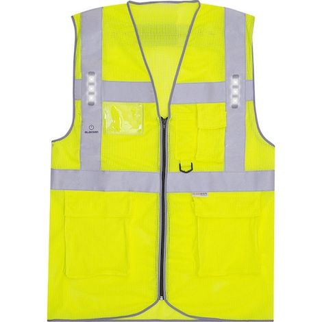 Gilet haute visibilité jaune SAFARI AIR LED - XL - T2S