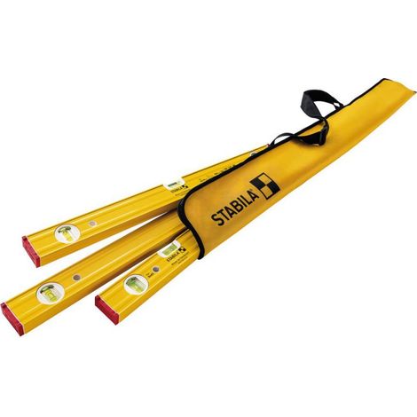 Set de niveaux à bulle PRO 80 AS 120/60/30 cm – Aluminium renforcé – Précision ±0,5 mm/m – Housse de transport incluse – Stabila Messgeräte