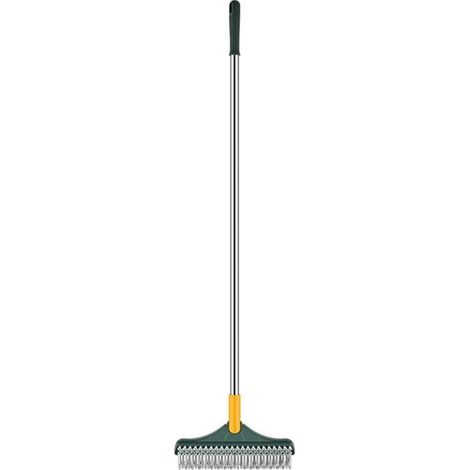 Brosse de nettoyage pour sol, murs, carrelage et joints, salle de bain et toilettes, poignée ergonomique, couleur verte (1/4)