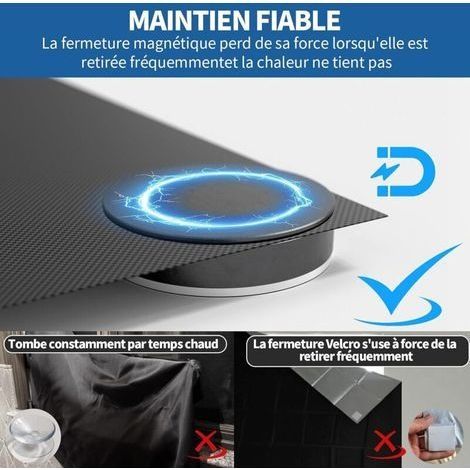 Magnetischer Verdunkelungsrollo, kein Bohren erforderlich, 400 x 145 cm, isolierender Stoff, Verdunkelungsrollo für Dachfenster – Sonnenschutz, tragbare Fensterfolie fürs Babyzimmer (1/4)
