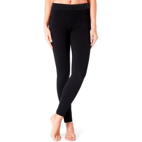 Leggings térmicos de mujer mod. ZERO GRADI negro con forro interno sin costuras (1/5)