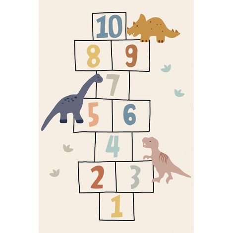 Mömax Kinderteppich Dino Multicolor ca. 100x150cm (1/5)