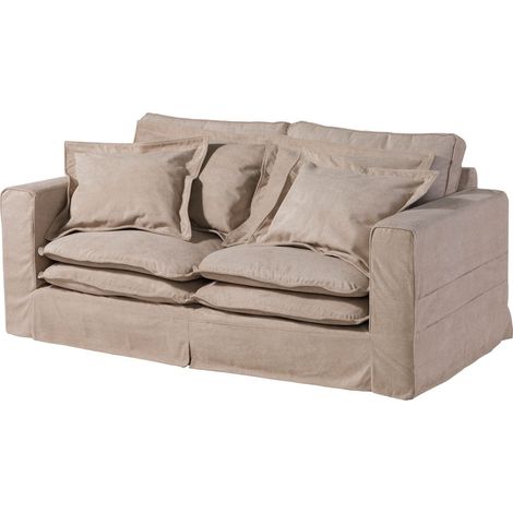 KINGSTON Divano 2 posti - stoffa / beige 196x108x76