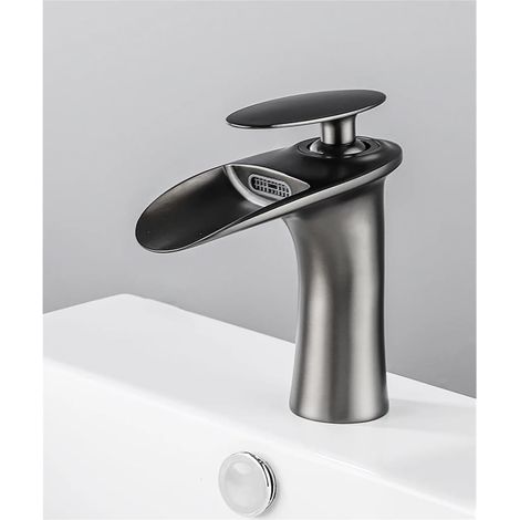 Robinet lavabo cascade - monocommande - pour vasque sur plan (1/5)