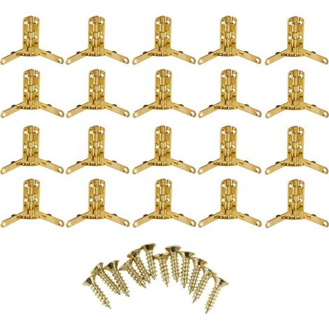 Hinge to spring of Bracket of angle of 90 °, 20 pieces, for small jewelry, box to wine, box of shown, cover in wood (or) (1/5)