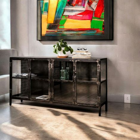 Buffet industriel métal verre ROADIES (1/5)