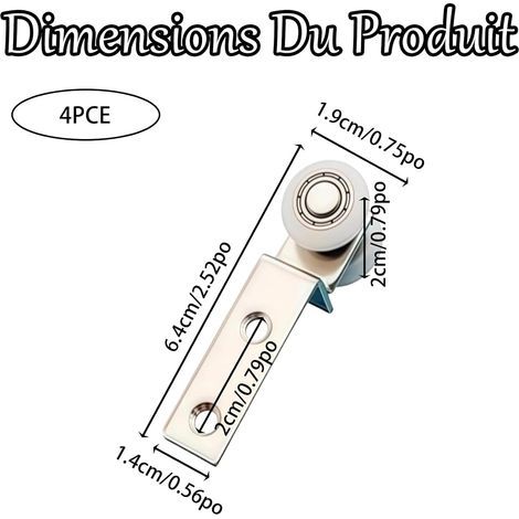 Kit de rail pour porte coulissante 183cm noir en acier style industriel