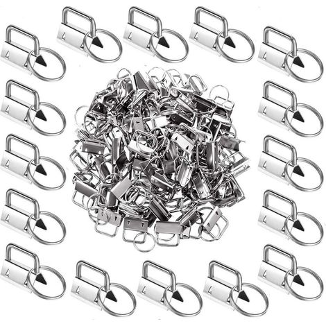Pince multifonction avec 40pcs Key accessories set, 39pcs 1 pouce Key Accessories, 1 pince multifonction,Argent clé Fob matériel (1/5)