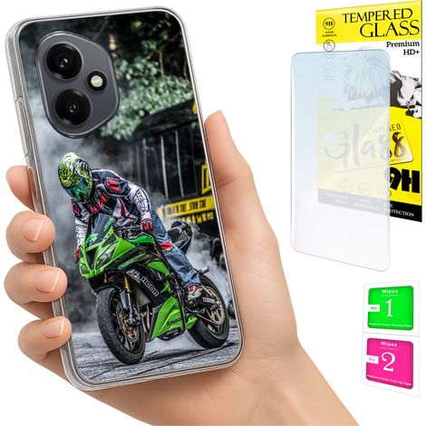 Schutzhülle für Honor X7d / 400 Smart Photo Cover Case Rückseite + 9H-Glas (1/5)