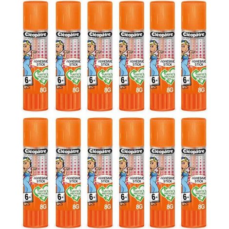 Stick de colle - CLEOPATRE - Cléostick - Transparente - 8 g - Boîte de 12