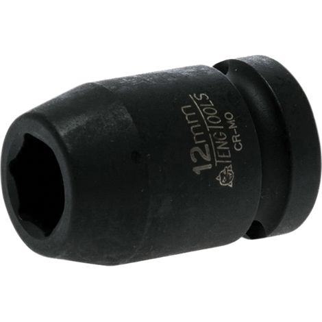 Teng 920512N Impact Socket Hexagon 6-Point 1/2in Drive 12mm TEN920512N