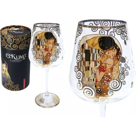 Carmani, copa de vino - Gustav Klimt/Beso, beso