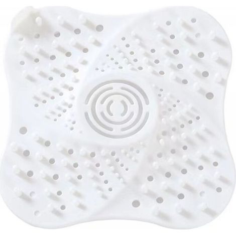 1 pièces attrape cheveux douche,filtre a cheveux pour douche avec Ventouse tamis evier bouchon baignoire anti cheveux filtre bonde douche filtre baignoire pour Cuisine lavabo salle de bain Blanc (1/4)