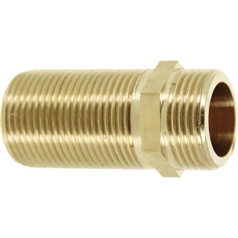 Mamelon long double mâle 40mm 3 4 laiton GARIS D04104B (1/3)