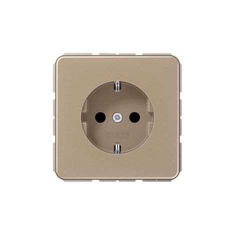 TOMA JUNG SCHUKO 16A 250V CON PROTECCION CONTRA CONTACTO SERIE CD, 1 PIEZA CE, ORO Y BRONCE, 1520 KI GO CD1520KIGB