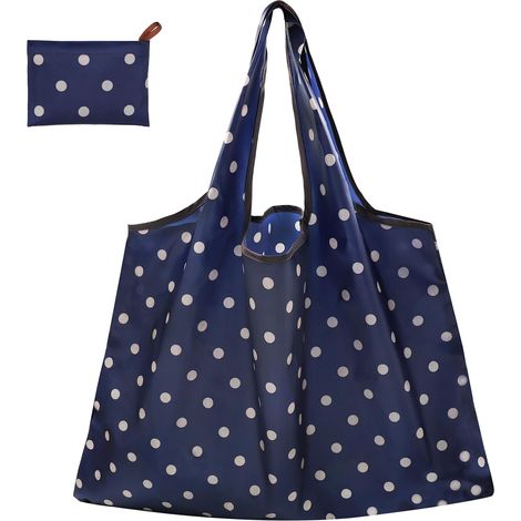 Sac Courses Pliable, Sac Cabas Grande, Tote Bag Sacs Tissu à Provisions Réutilisable, Sacs Pliables Grocery Shopping Bag pour Extérieur Voyage, 53 X 66 cm (1/5)