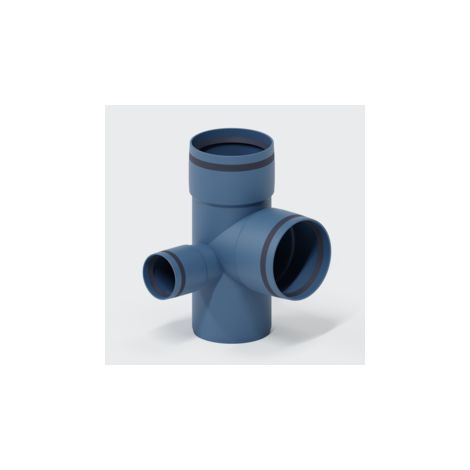 PoloPlast POLO KAL XS Raccord double à branchement DN 90/50/90, 87,5 degrés, angle