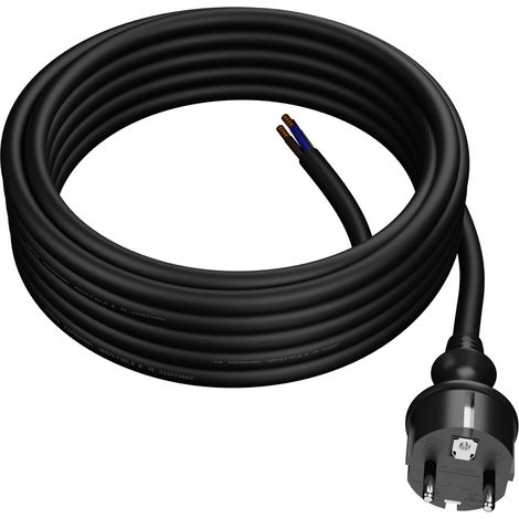 Cavo di collegamento con spina dritta 5 m 3x2,5 mm² nero IP44 16 A (1/5)