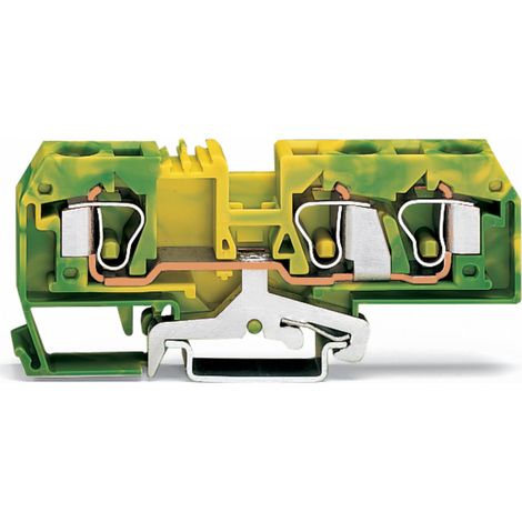 Morsetto Wago 3 livelli 10 mm² verde giallo (1/3)