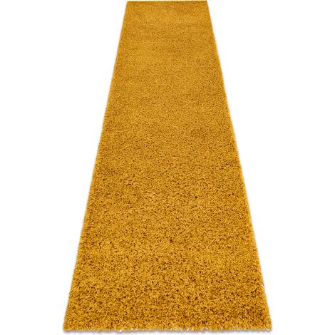 Teppich, Läufer SOFFI shaggy 5cm gold - in die Küche, Halle, Korridor yellow 70x200 cm
