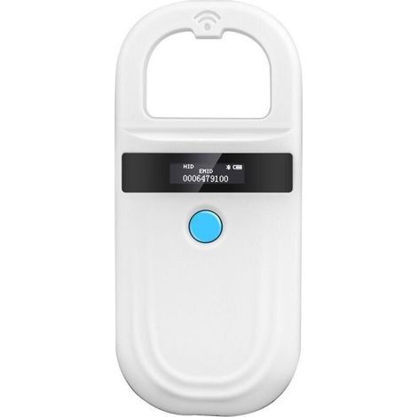 Lecteur D'identification d'animal De Compagnie, Affichage D'étiquette d'animal De Compagnie De Scanner D'identification De Puce d'animal Rechargeable Lecteur Portable RFID EMID pour Animaux (1/4)