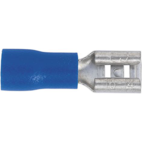 Sealey Push-On Terminal 4.8mm Female Blue Pack of 100 BT19 (1/2)