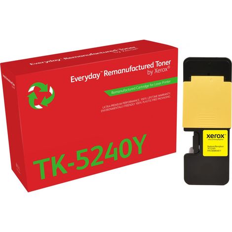 Remanufacturado Everyday Tóner Everyday™ Amarillo remanufacturado de Xerox es compatible con Kyocera TK-5240Y, Capacidad estándar (1/2)