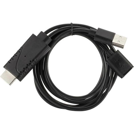 Adaptateur 3 en 1 1080p USB femelle vers HDMI mâle pour téléviseur HD, compatible iOS et Android. (1/4)