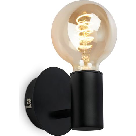 Applique 10 cm exk. E27 max. 10 watts IP44 protection contre les projections d'eau noir Briloner