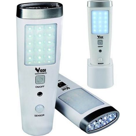 Lampade Emergenza Vigor Leon Li-Ion Torcia Led 5+15 (1/3)