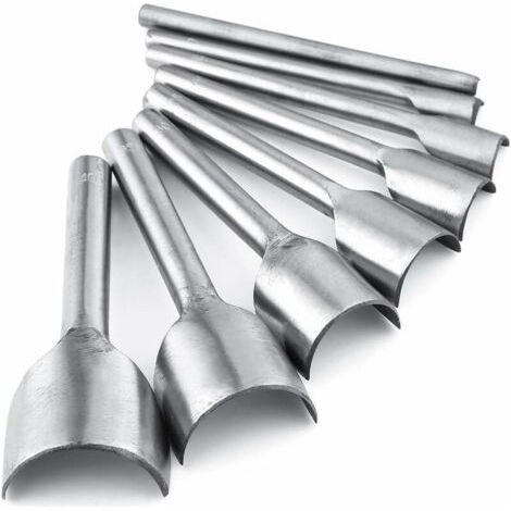 Lot de 8 emporte-pièces en Cuir pour Loisirs créatifs, Courroie, Portefeuille, Jardinage, Bricolage, 5-40 mm (1/5)