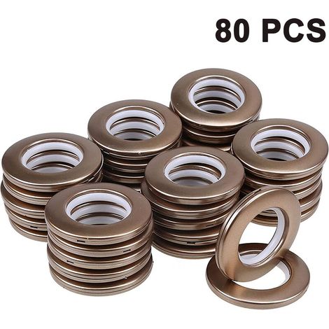 80 Stück Vorhangösen, Vorhangösenringe, Clips, Innendurchmesser 46 mm, DIY-Ringe für Fenstervorhänge, Duschvorhänge, Garderobentürvorhänge