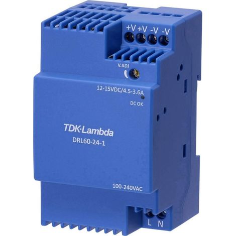 TDK-Lambda DRL-60-12-1 Fuente de alimentación 54W 12V Carril DIN