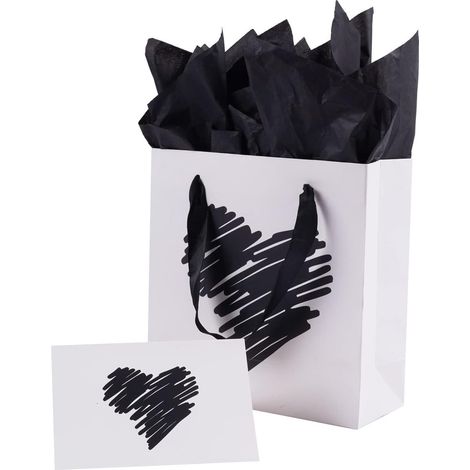 Sac cadeau blanc en forme de cœur - se porte à la main - idéal pour offrir -253210cm