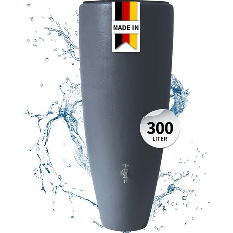 GARANTIA 2in1 Wasserbehälter 300 Liter graphite grey inkl. Pflanzschale