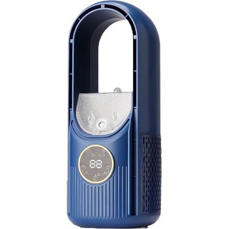 Ventilatore da tavolo portatile con 6 velocità regolabili e timer di 6 ore, ideale per camere da studente, sale studio, scrivanie, funzionamento silenzioso e uso domestico - Blu (1/5)