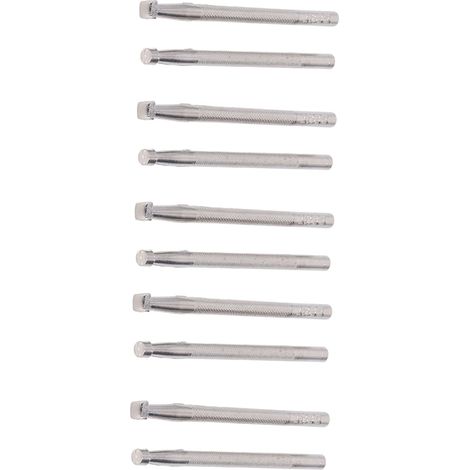 10-teiliges Lederstempel-Werkzeugset, 2 Muster, rutschfester legierter Stahl, DIY-Lederstempel- und Schnitzwerkzeug für Anfänger (1/5)