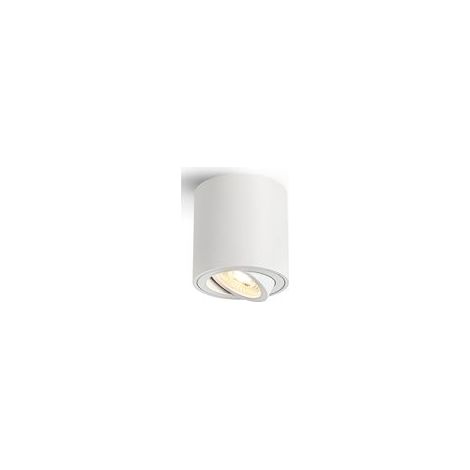 80x85mm Aluminium Rond Spots de Plafond Dimmable Blanc, LED Spot en Saillie Orientable, 5W Blanc Chaud 3000K Plafonnier Spot Douille GU10