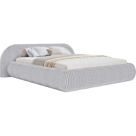 Selsey Shels Low – Polsterbett 180x200, Breitcord, Grau