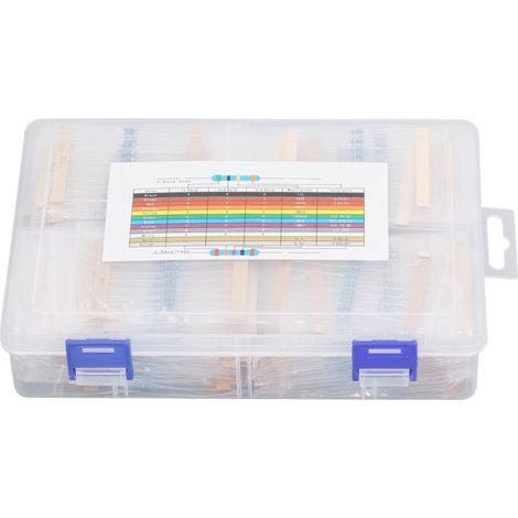1450 Pcs Resistor Kit 1/4W 1 To 1M Ohm Metal Film Resistors Assortment Kit for Electronic Industry (1/5)
