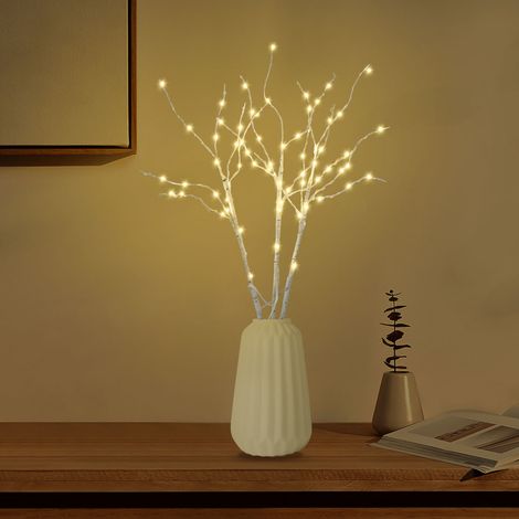 Jiubiaz Ramo decorativo illuminato 50 cm con 70 LED caldi, rami flessibili per interni e feste (1/5)
