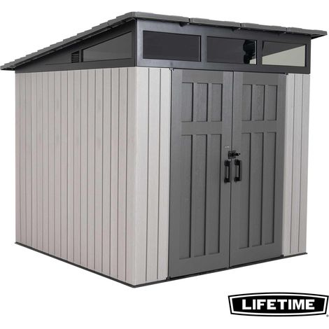 Abri de Jardin 2.54x2.54m Modern PEHD LIFETIME (1/5)
