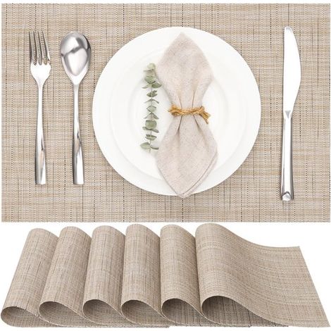 Dailygoods, Lavables, Resistentes al calor, Antideslizantes, Redondos, Sintéticos, Se pueden cortar a medida, Mantel de mesa (1/5)