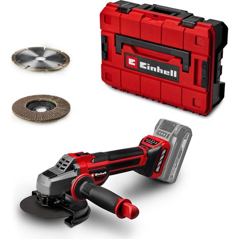 Einhell Professional Akku-Winkelschleifer TP-AG 18/125 CE +3 Set - Solo Power X-Change (18 V, Ø 125 mm, Brushless, inkl. je 1x Trenn-/Schleifscheibe, E-Case S-F, ohne Akku) (1/5)