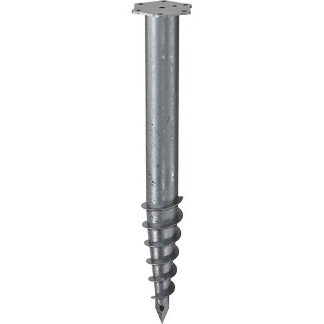 KRINNER Schraubfundament M Länge 800 mm Ø 76 mmGewinde M12 4,2 kg Stahl