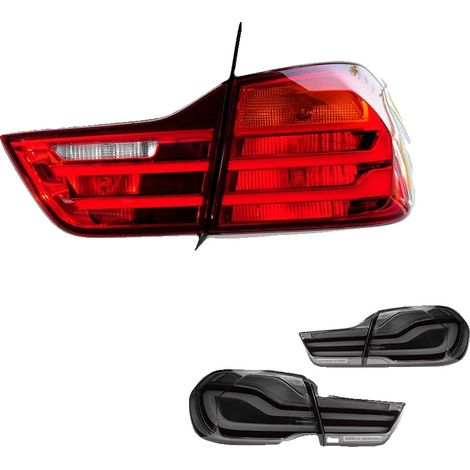 Conjunto de luces traseras, compatible con BMW Serie 4, diseño LED, construcción de polipropileno duradero, color negro. (1/2)